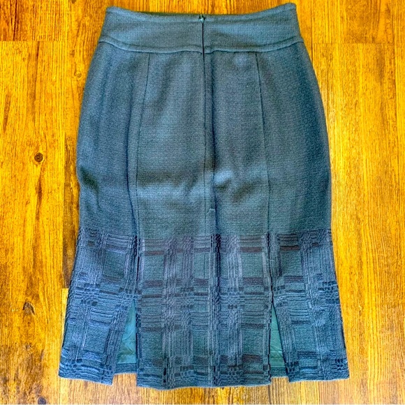 Magaschoni Collection Gray Wool Pencil Skirt - Picture 2 of 13